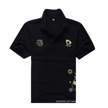 Stand Colar Plain Black Polo dos homens